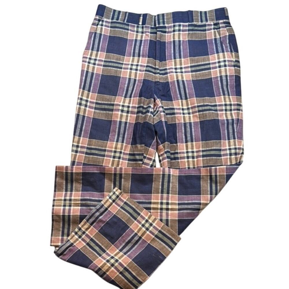 Men's Vintage Natural Shoulder Trousers by Corbin LTD Made‎ in USA Plaid Pants